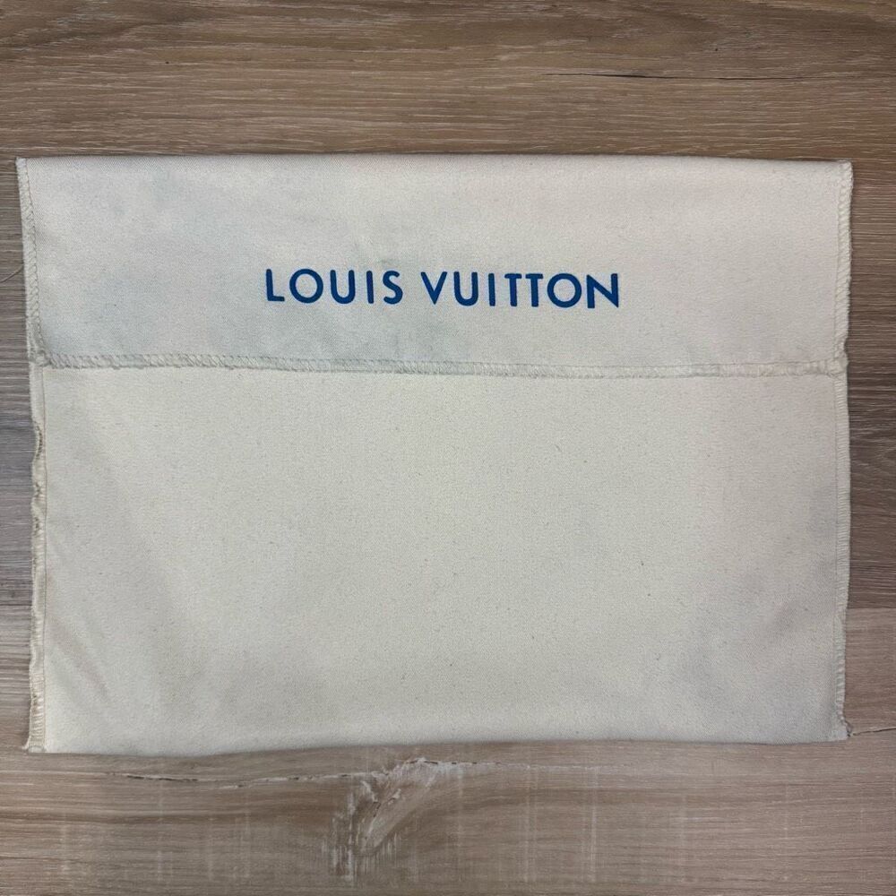 Louis Vuitton 10”x13.5” Envelope Style Dust Cover Storage Bag Blue Logo